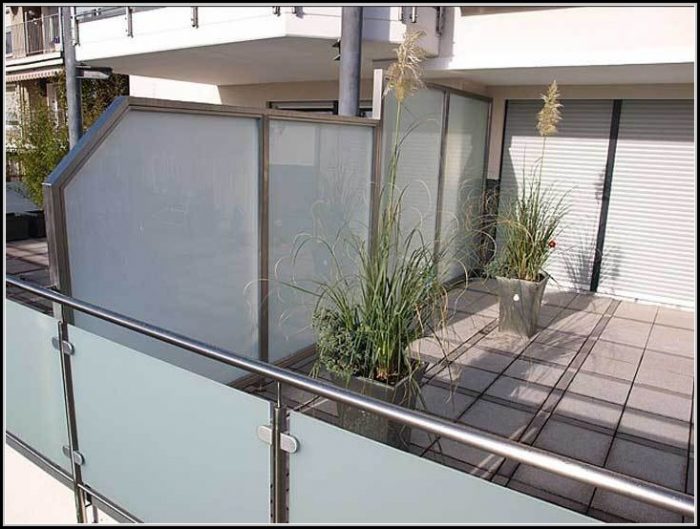 balkon windschutz seitlich glas von
